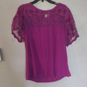Cato Purple Lace Blouse